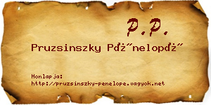 Pruzsinszky Pénelopé névjegykártya